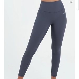 TLF Tempo Ribbed High Waisted Workout Leggings - Armada